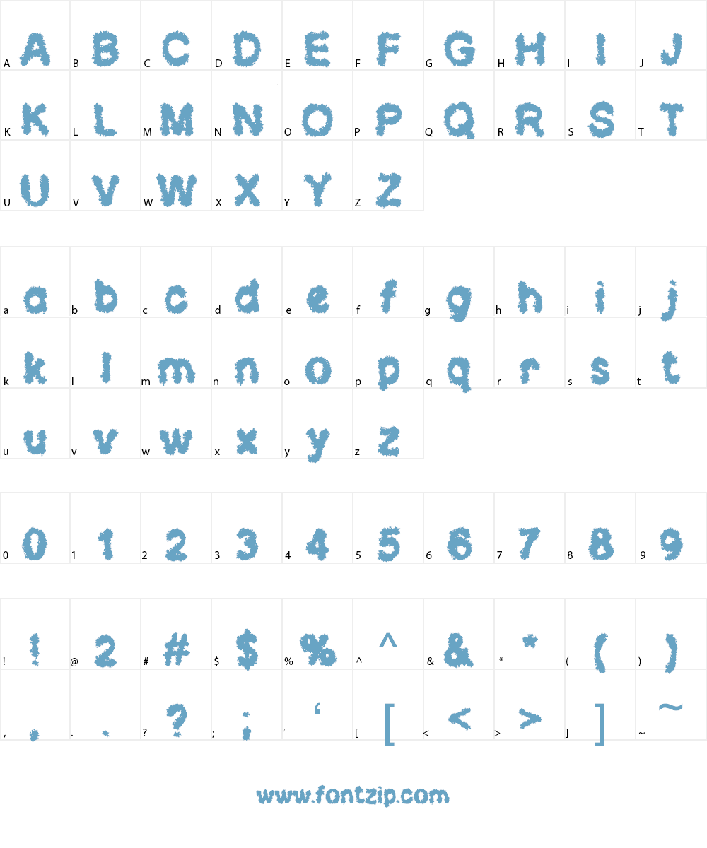 Clouds of Despair LSF Font Character